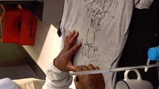 Marshawn Lynch Signs Patriots Shirt "Beast Mode U Bitch"